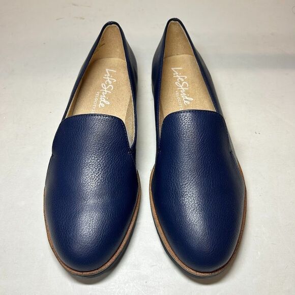 Life Stride Womens 8 W Navy Tumble Zendaya Flat Slip On Loafers NIB IY2 - Picture 3 of 4